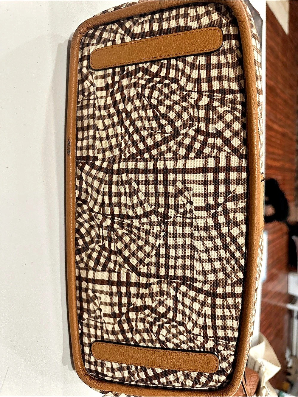 MCM Stark Visetos Shopper Tote Brown & Cream - Picture 7 of 7
